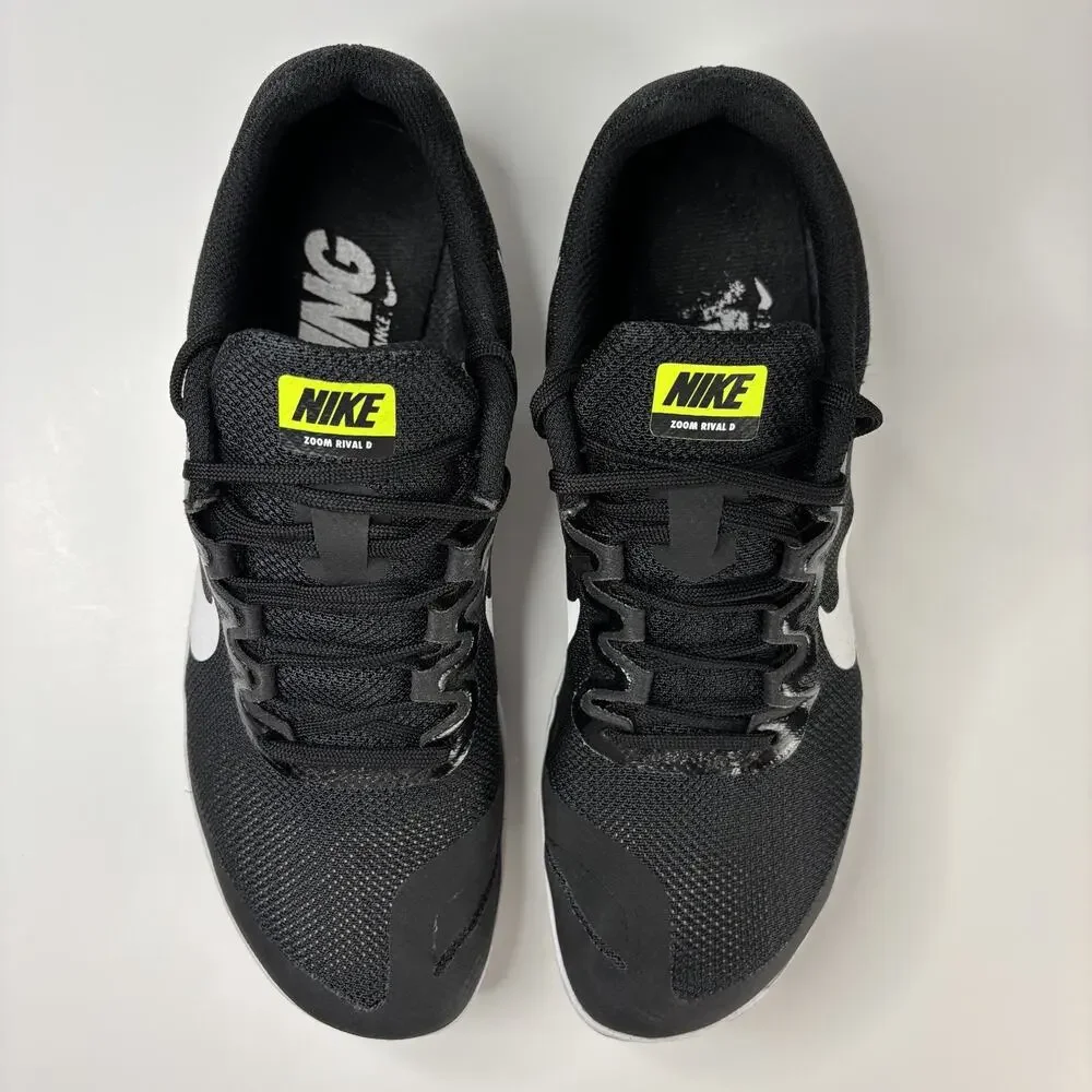 Nike Zoom Rival D 10 Black/White-Volt spikes 907567-017 Women's Size 9 Medium - Picture 6 of 13